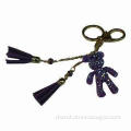 Fancy Keychain, Decorated with O-ring, Tassels and Sparkly Bear, Various Styles are Available